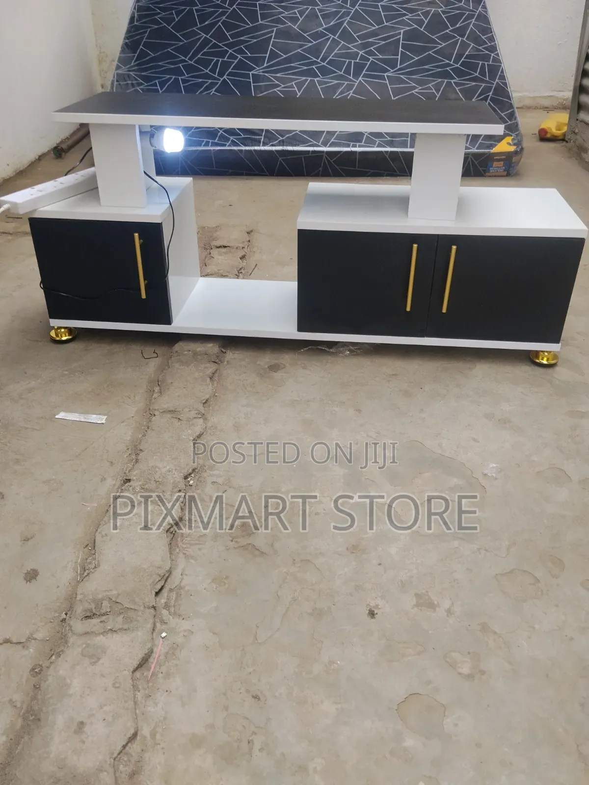 Istanbul 4ft Television Stand With Led Lights and Storage Cabinet