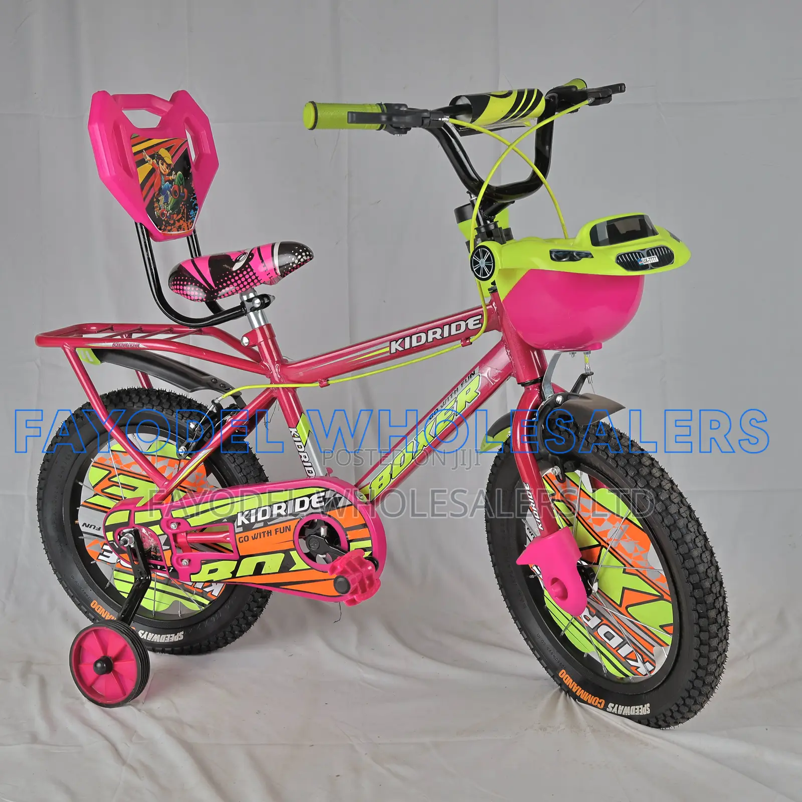 Kidride Size 16 Kids Bike With Training Wheels Basket