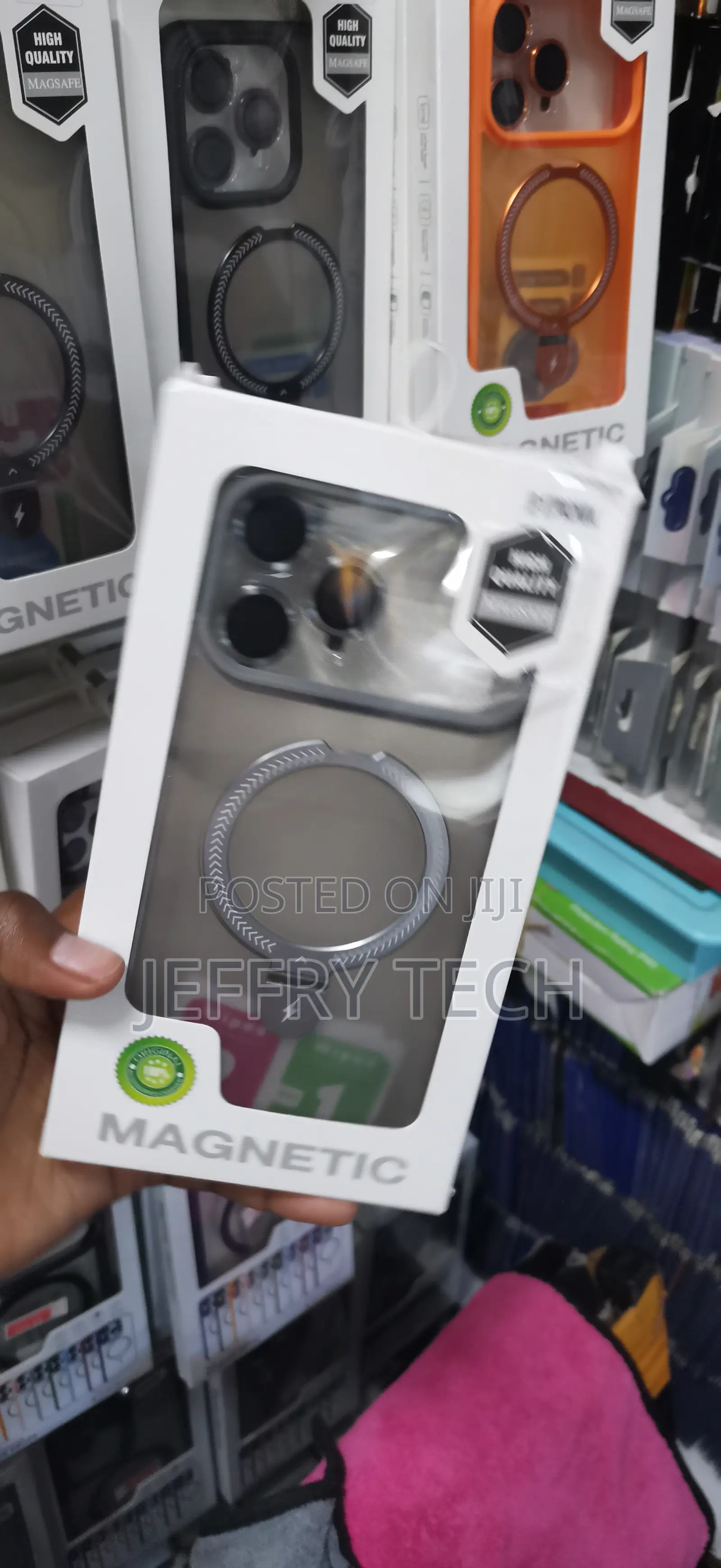 iPhone 17 Pro Max Fold-Out Ring Stand Case