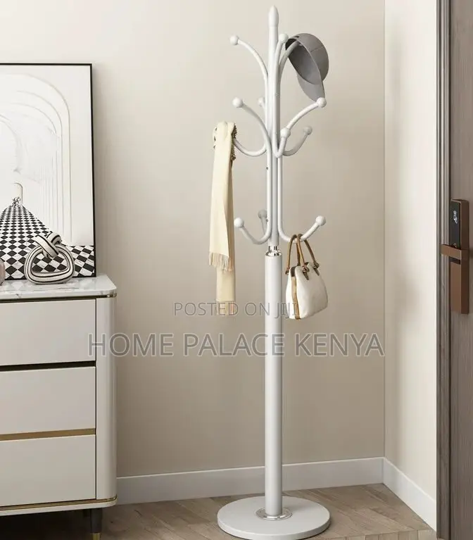 Coat Hanger: Marble Base Steel Hat Stand
