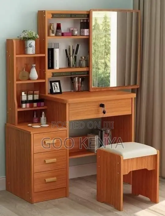 Vanity Set; Bedroom Vanity Cabinet With Sliding Mirror and Organizers