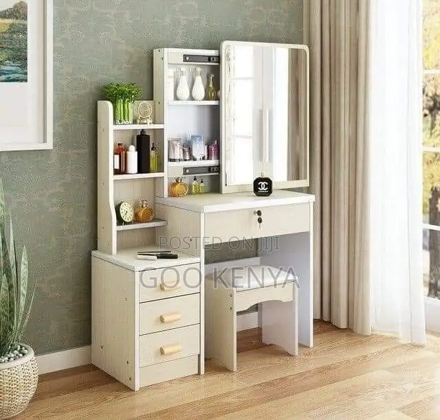 Vanity Set; Bedroom Vanity Cabinet With Sliding Mirror and Organizers