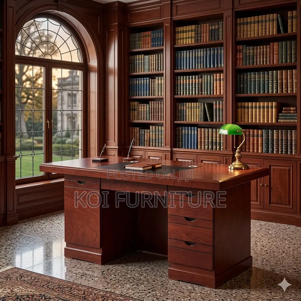Office Desk; 1400mm Executive Mahogany Table