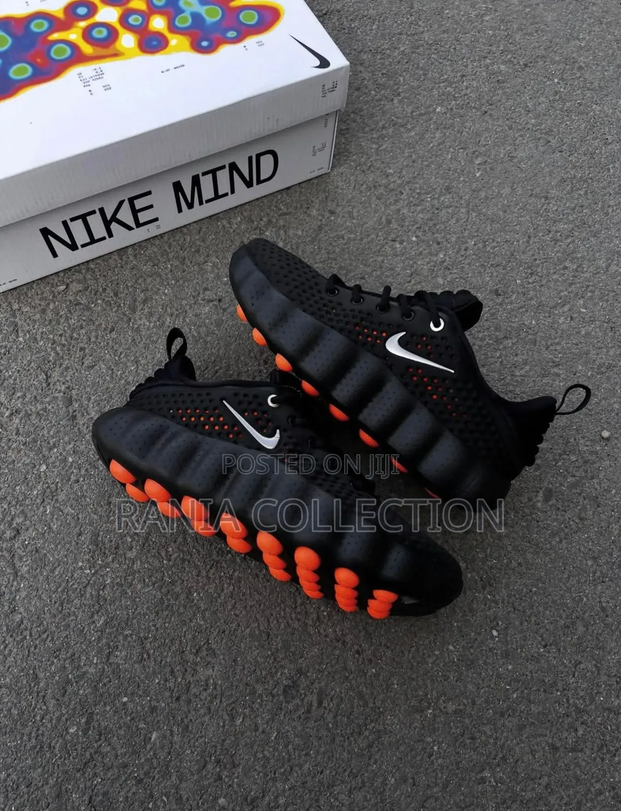 Beige and Black Nike Mind 002 Sneakers