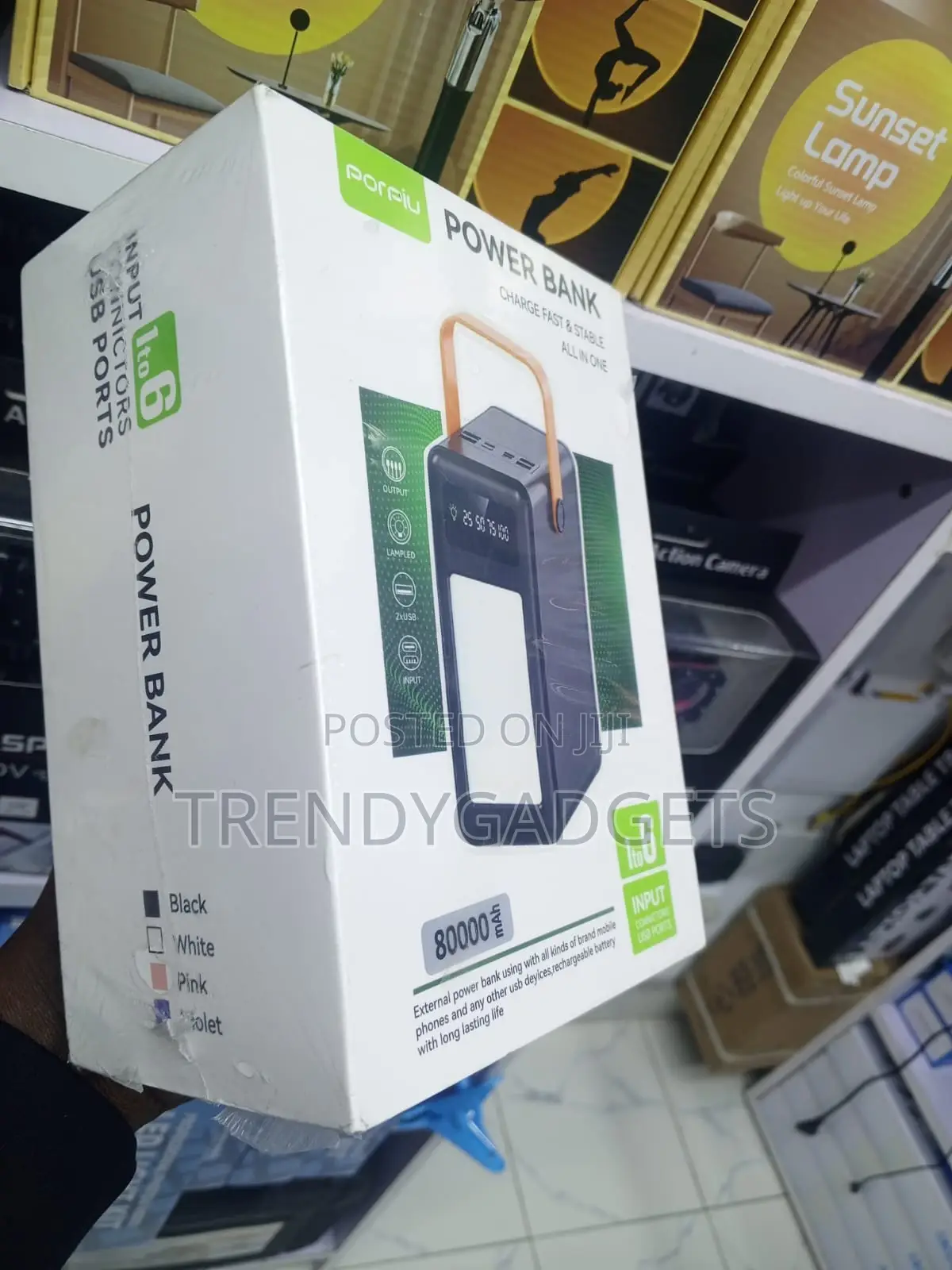 Porpiu High Capacity 80000mah Power Bank 6 Device Charging