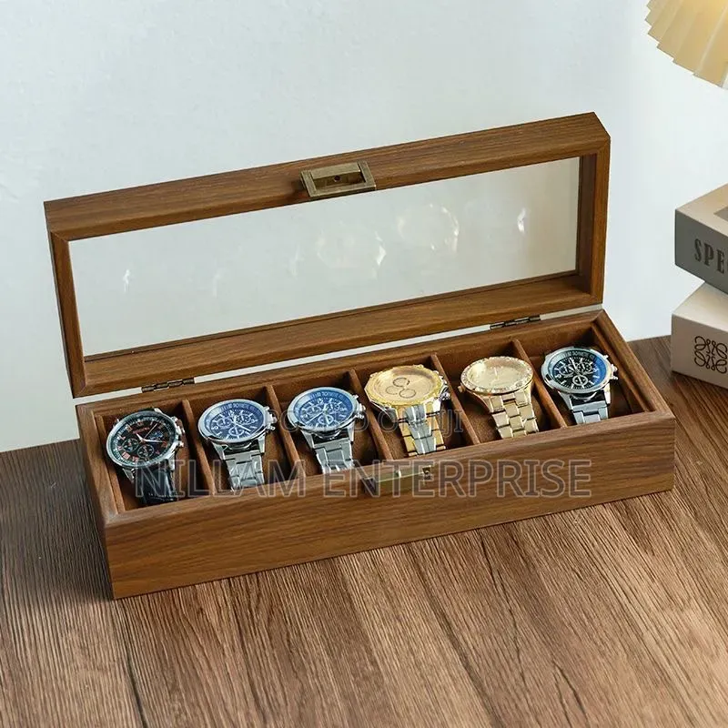 *6 Slots Wooden Watch Organizer/ Storage Box*