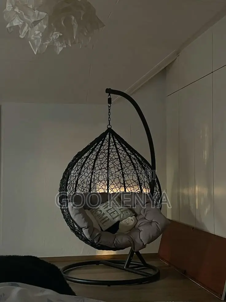 Hammock Chair; Durable Rattan Leisure Egg Chair With Cushion for Patio