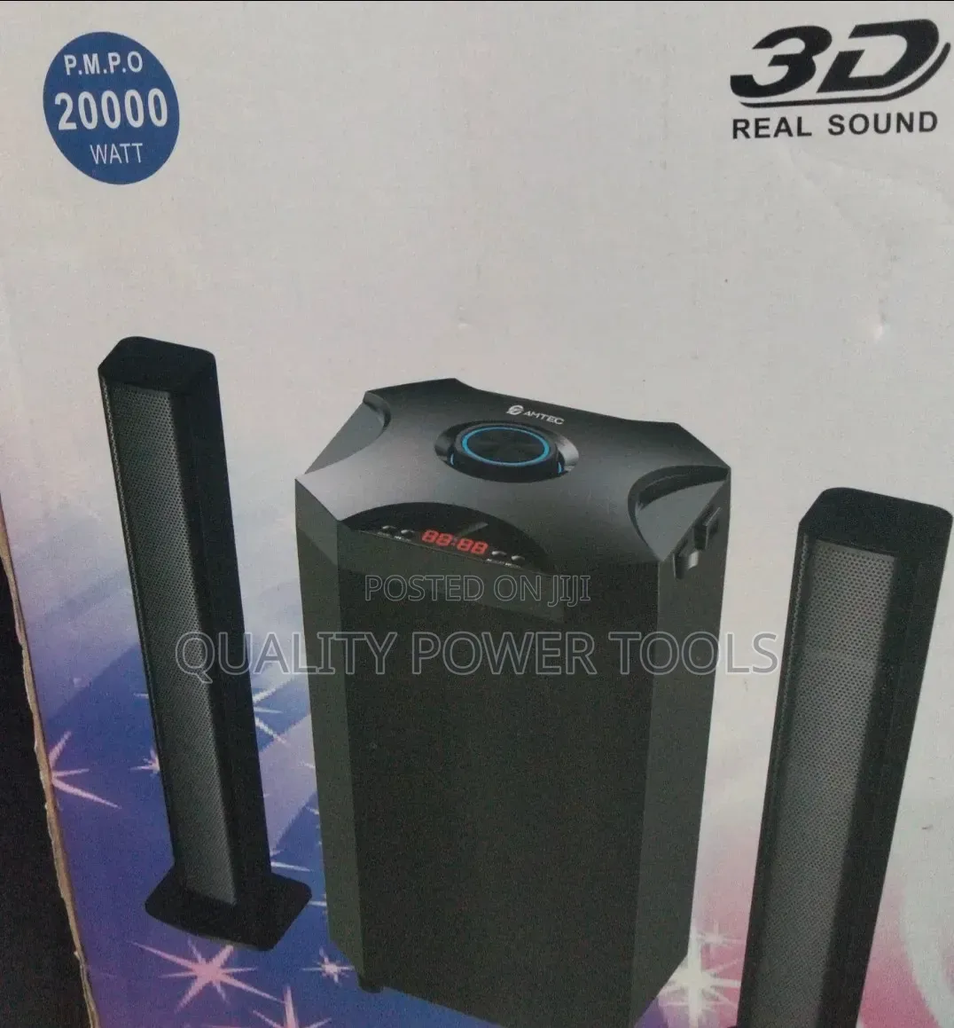 Amtec Am-02 2.1ch Multimedia Speaker Bt/Usb/Sd/Fm - Black (1yr Wrty) 