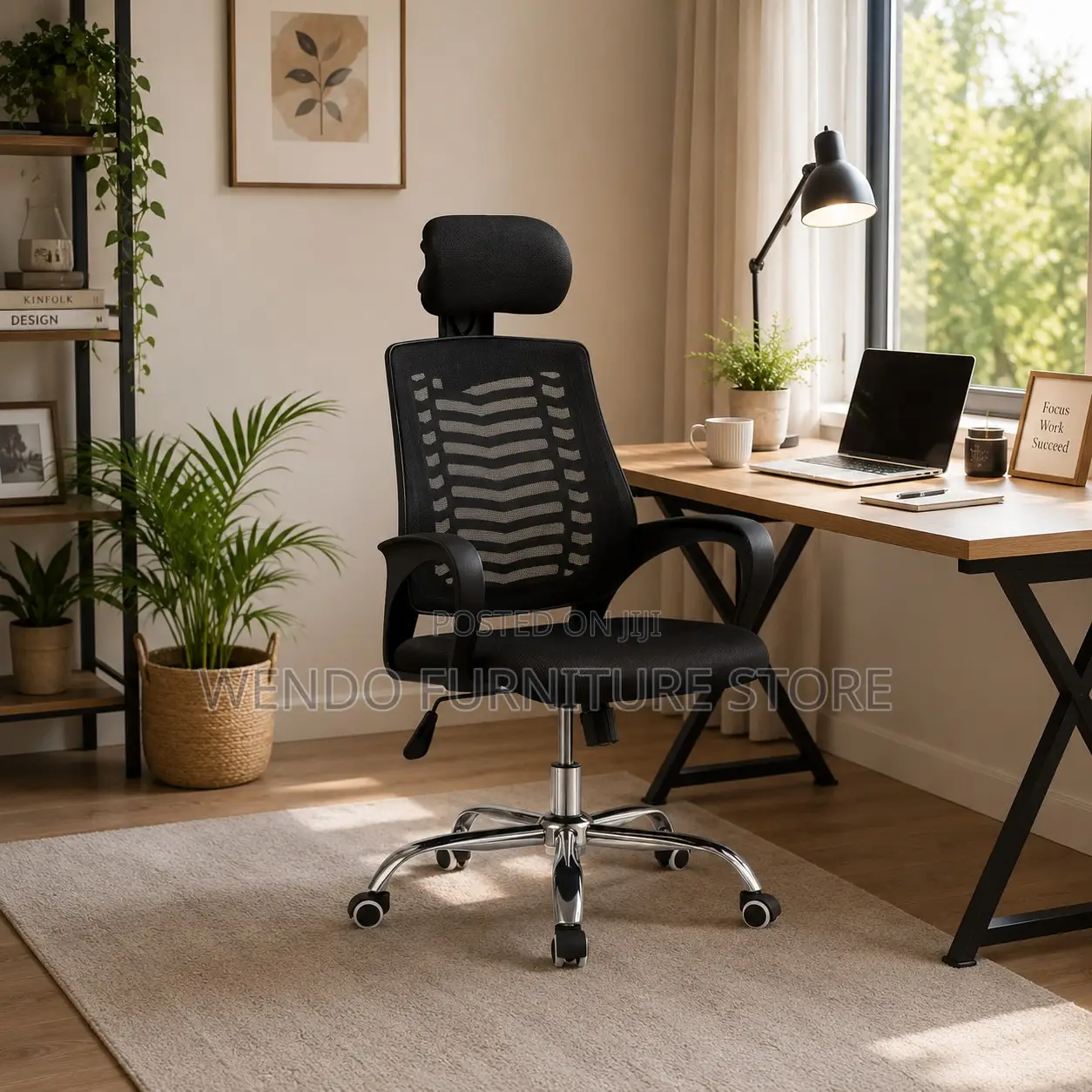 Office Chairs; Adjustable Ergonomic Mesh Headrest Chairs