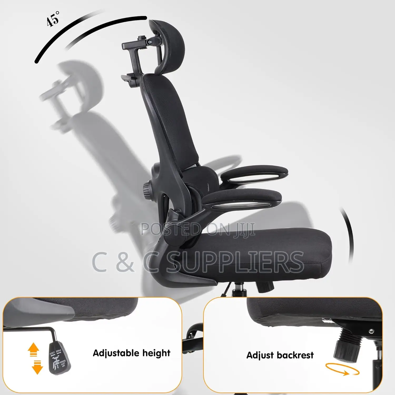 Office Ergonomic Chair With Flipping Arms