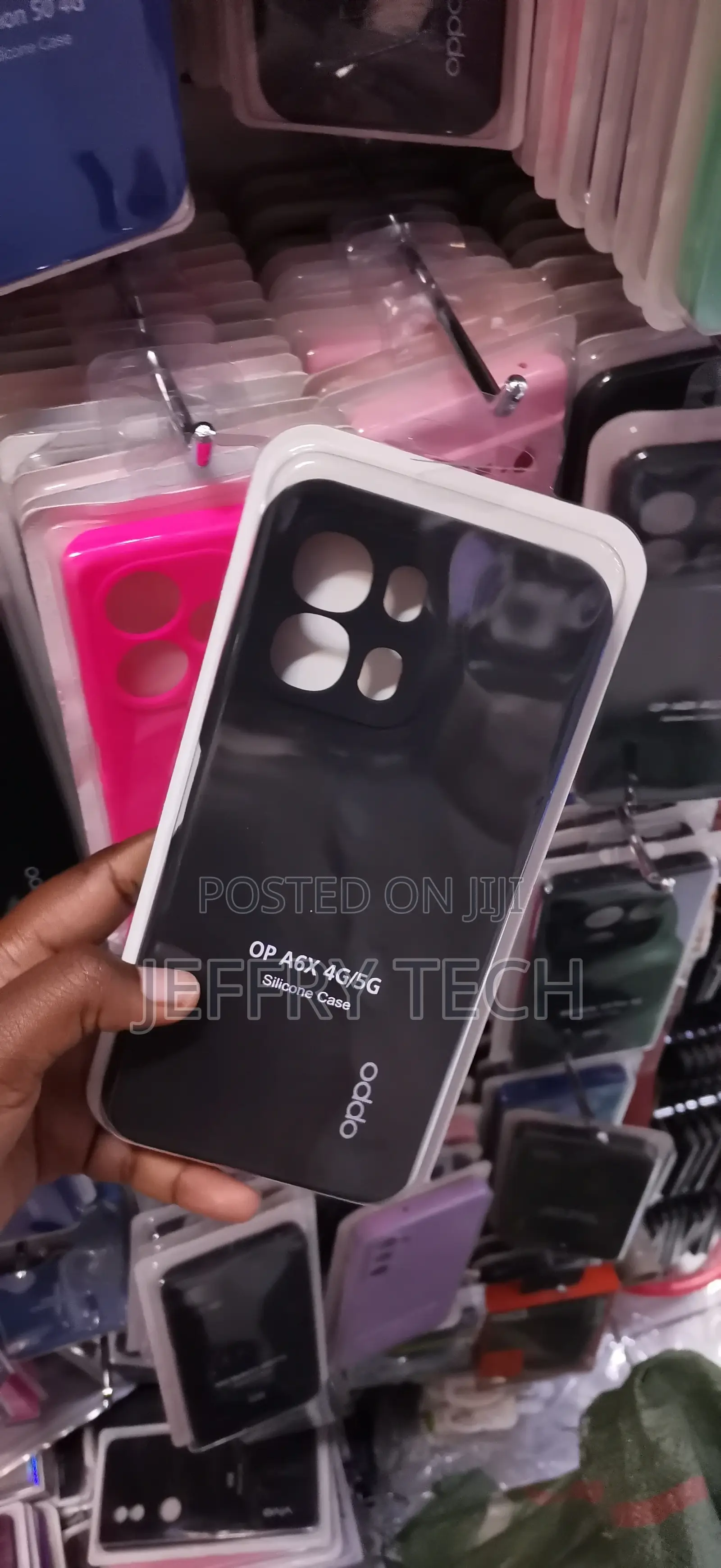 Oppo A6x Silicone-Smooth Grip to Prevent Accidental Drops Case-Black