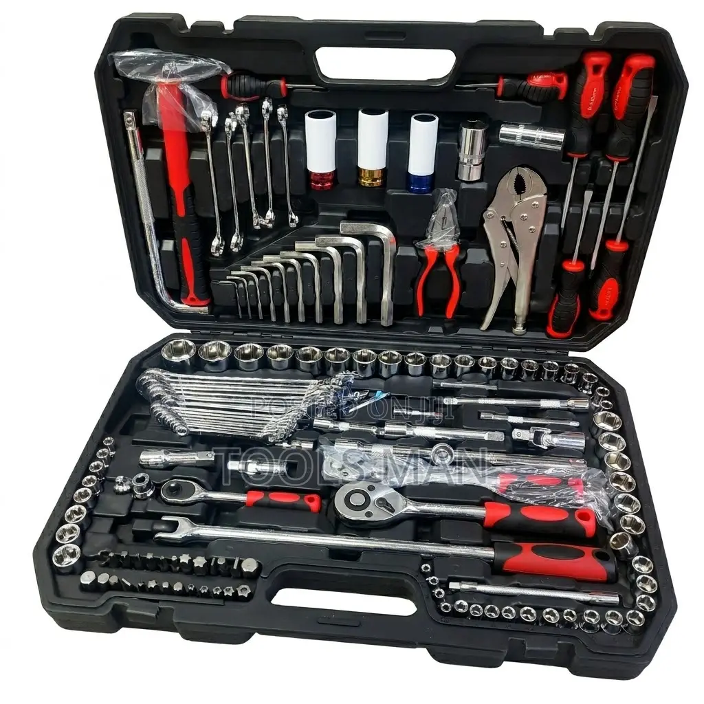 142+2 Srunv 144pc Professional Chrome Vanadium Mechanic Tool Box Set