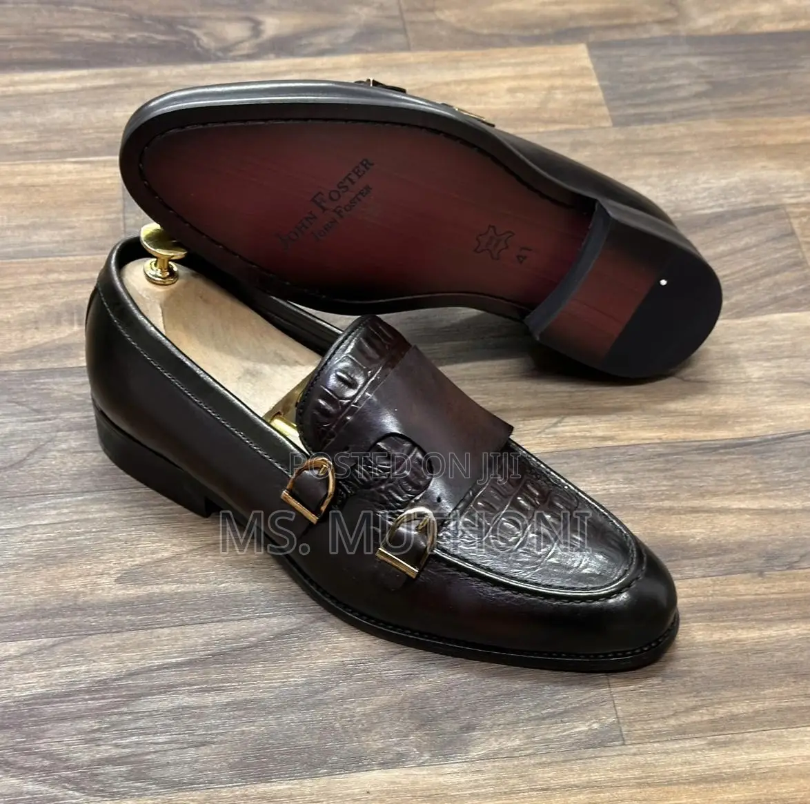 Premium John Foster London Men's Double Monk Loafers