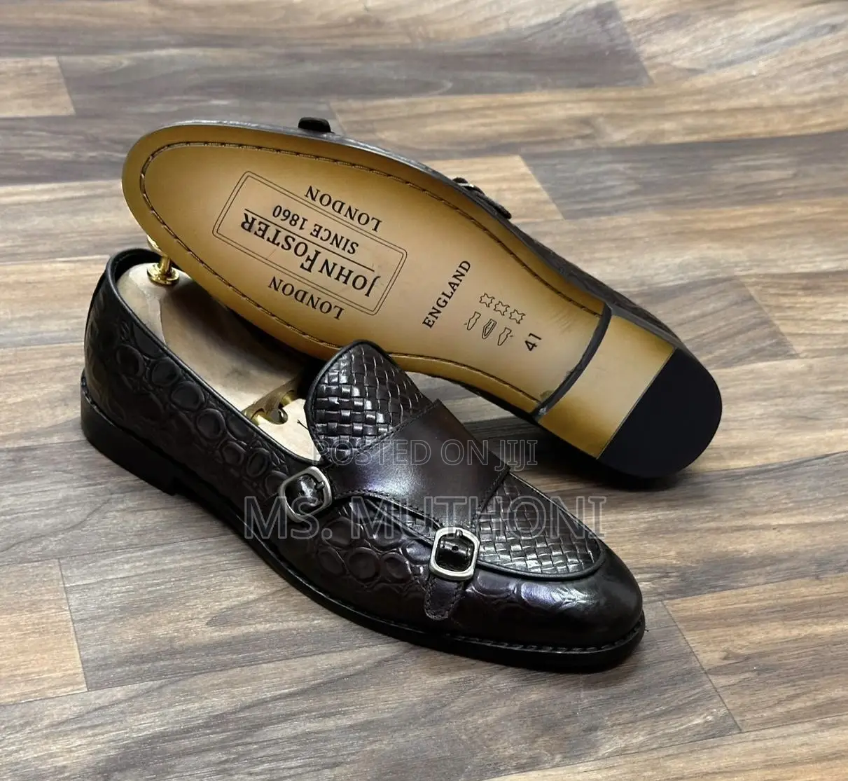 Premium John Foster London Men's Double Monk Loafers