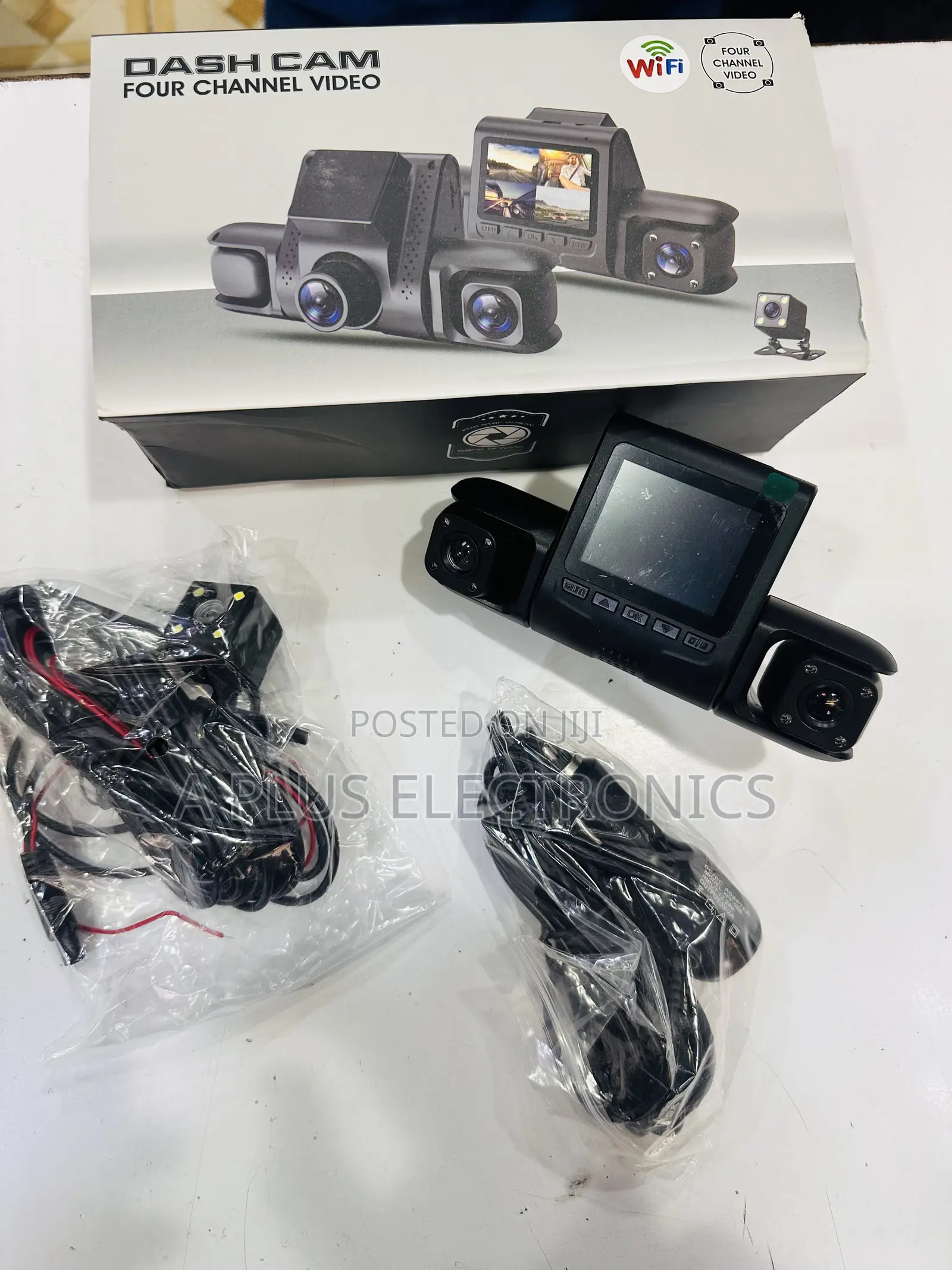 4 Lens Dash Camera D43 With Wifi – Front, Rear Cabin View Recording