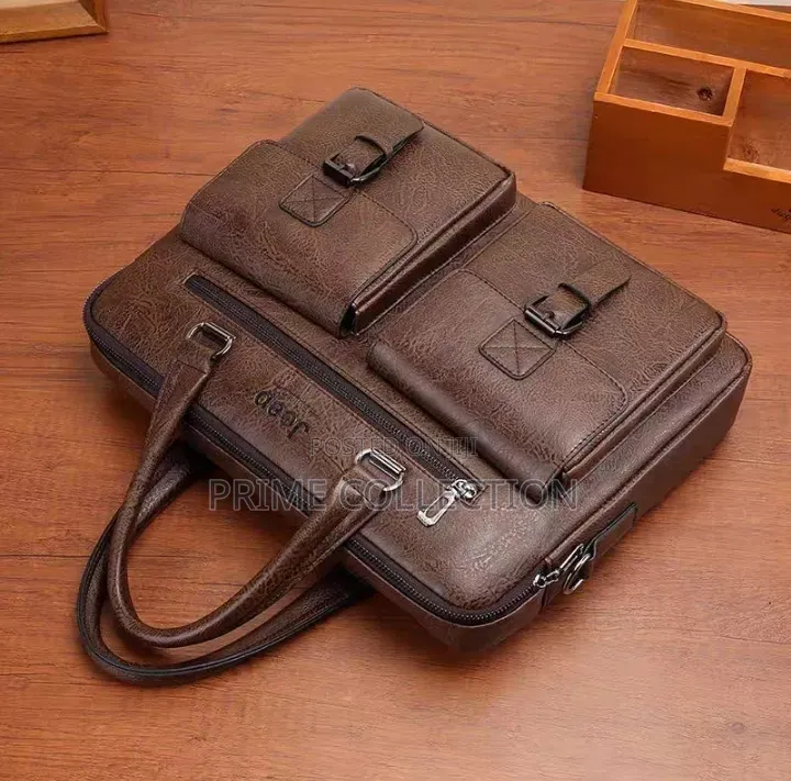 Premium Leather Laptop Briefcase – Business Office Messenger Bag