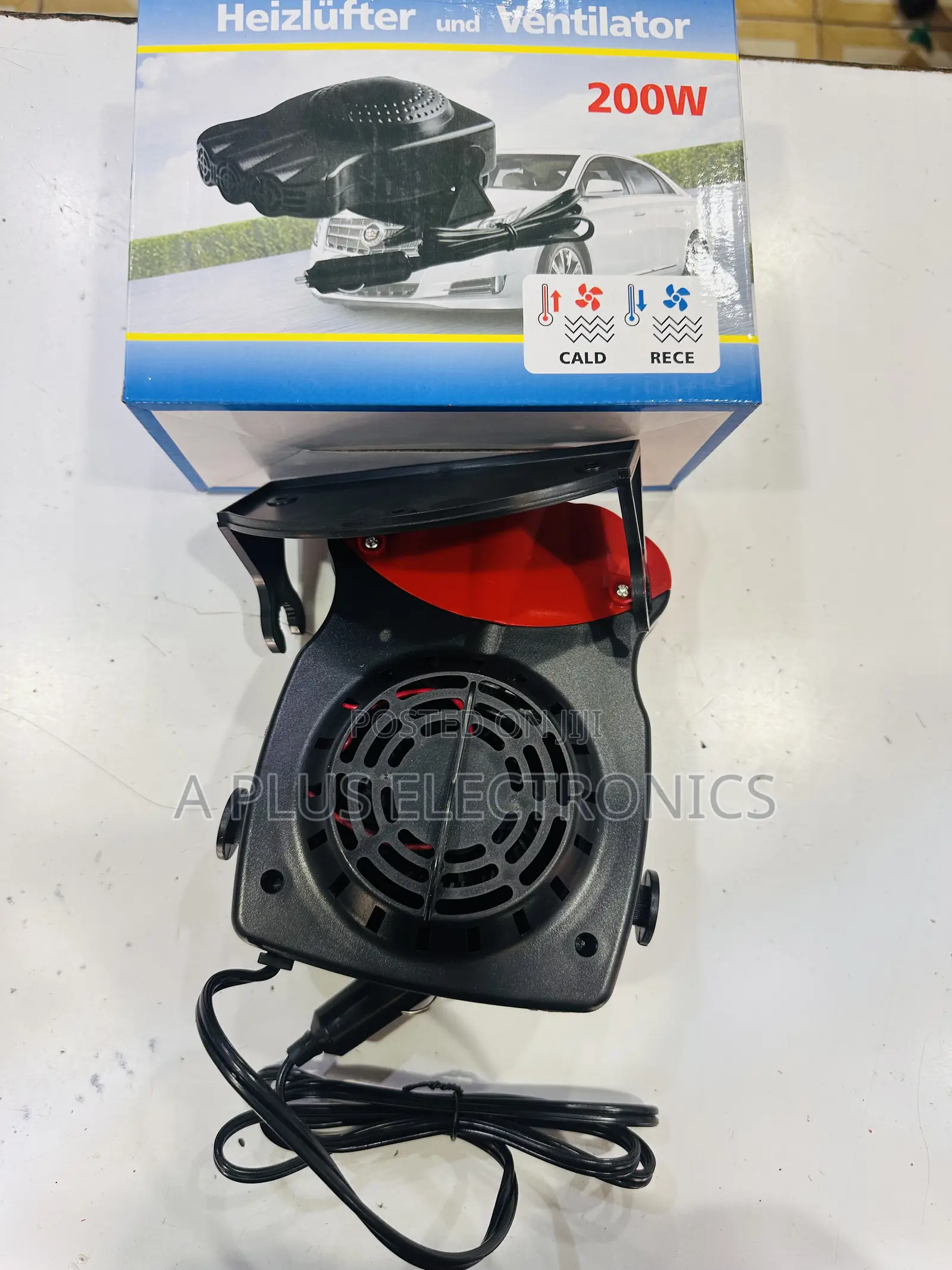 Windscreen Heater/Fan Red – Universal Auto Heater Fan for Windscreen