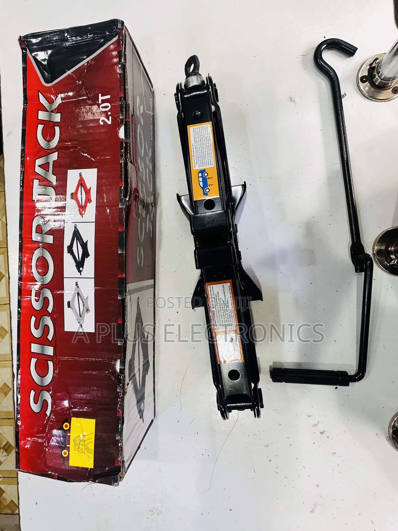 2t Scissor Jack Durable Emergency Road Car Jack Tool