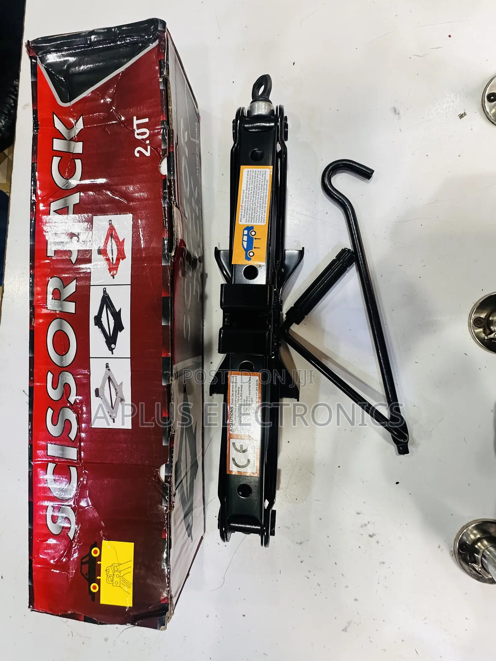 2t Scissor Jack Durable Emergency Road Car Jack Tool