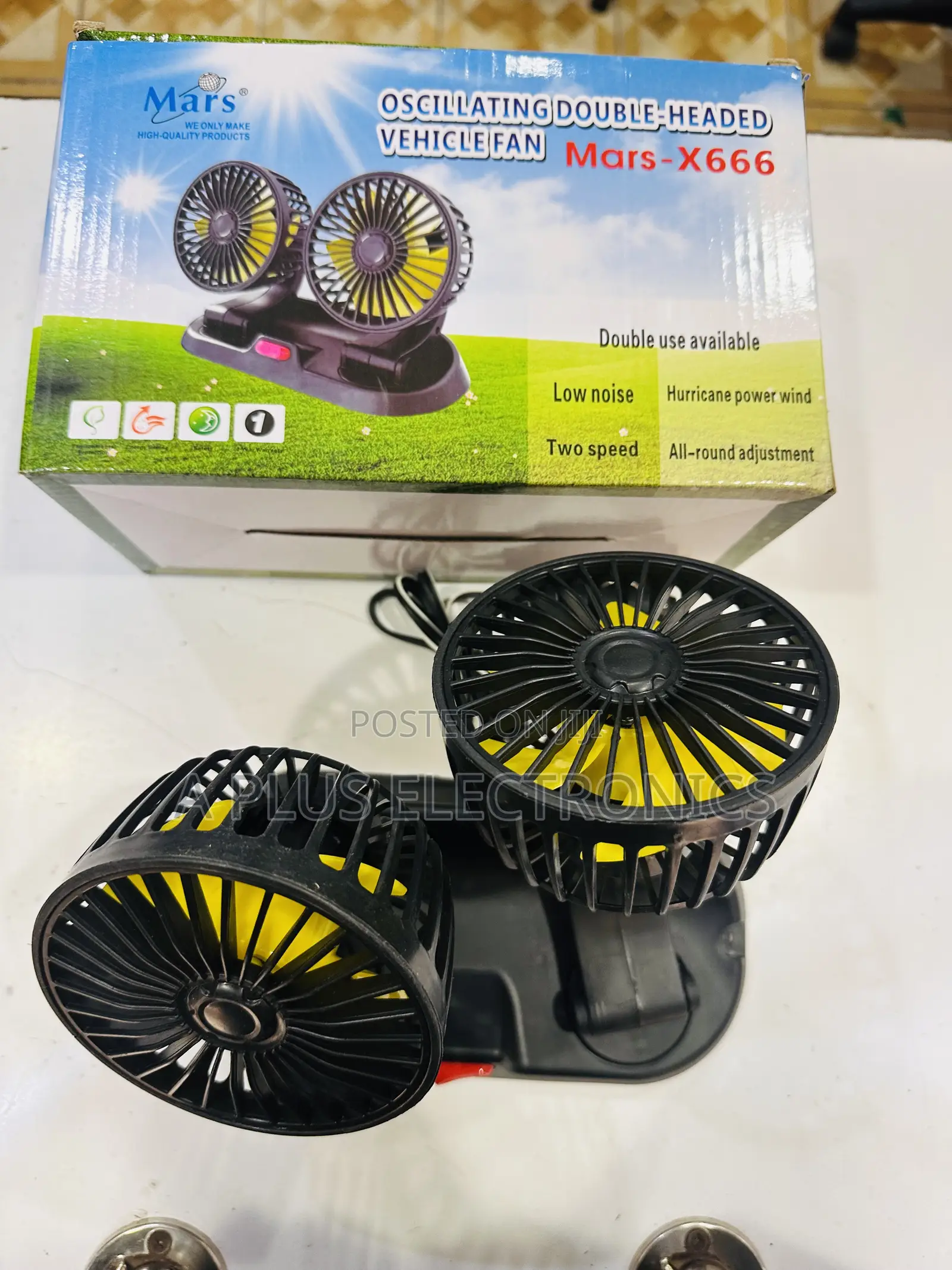 Dual Car Fan X666 Universal Car Interior Cooling Accessory