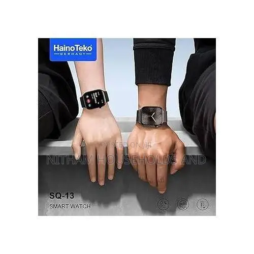 Haino Teko Sq-13 Black Smart Watch With Large Screen Amoled Display