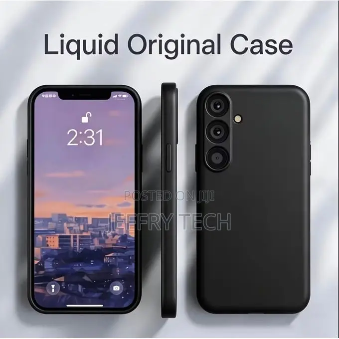 Samsung A37 Phone Case – Premium Black Silicone Case With Reinforced C