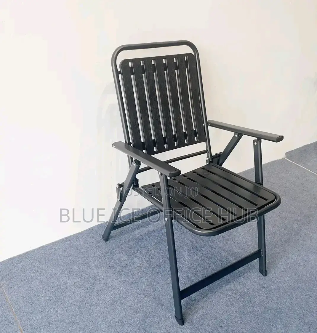 Black Foldable Rattan Chair