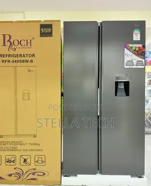 Roch Side by Side 439litres Arfr-540sbw-B Refrigerator With Dispenser
