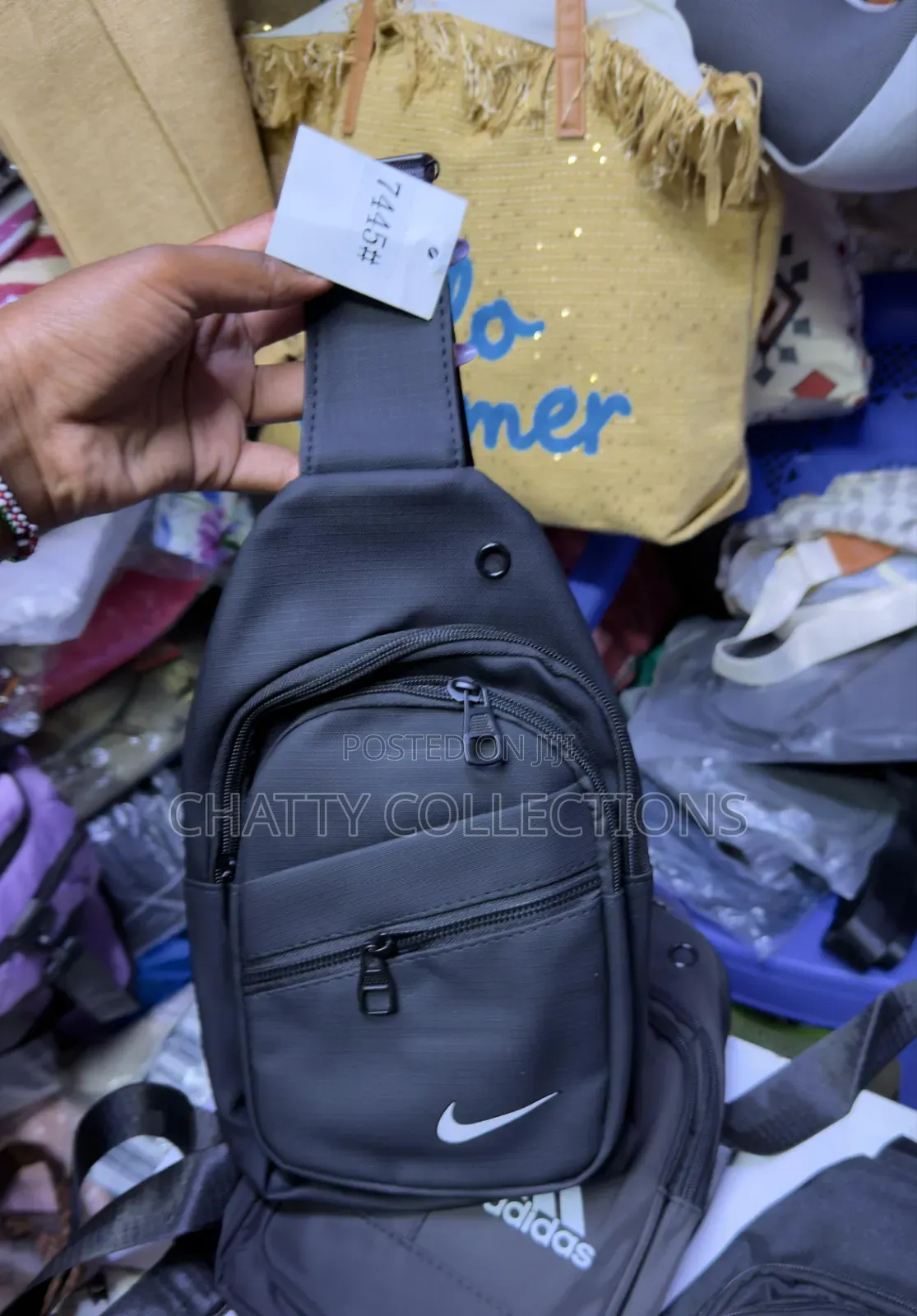Black Nike Unisex Shoulder Crossbody Sling Chest Bags