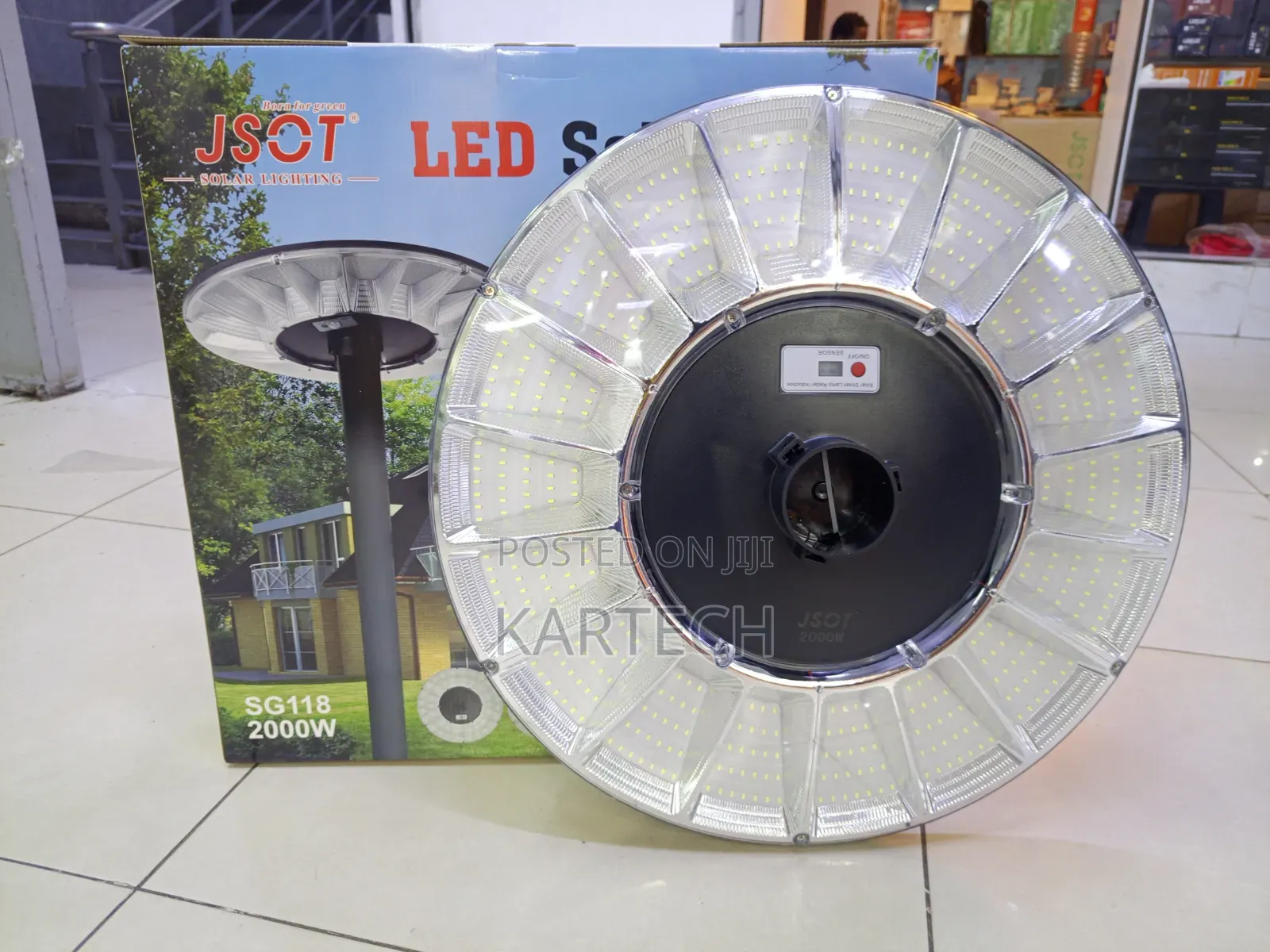 Jsot 2000w All-in-One Solar Powered Led Street Lamp With Motion Sensor