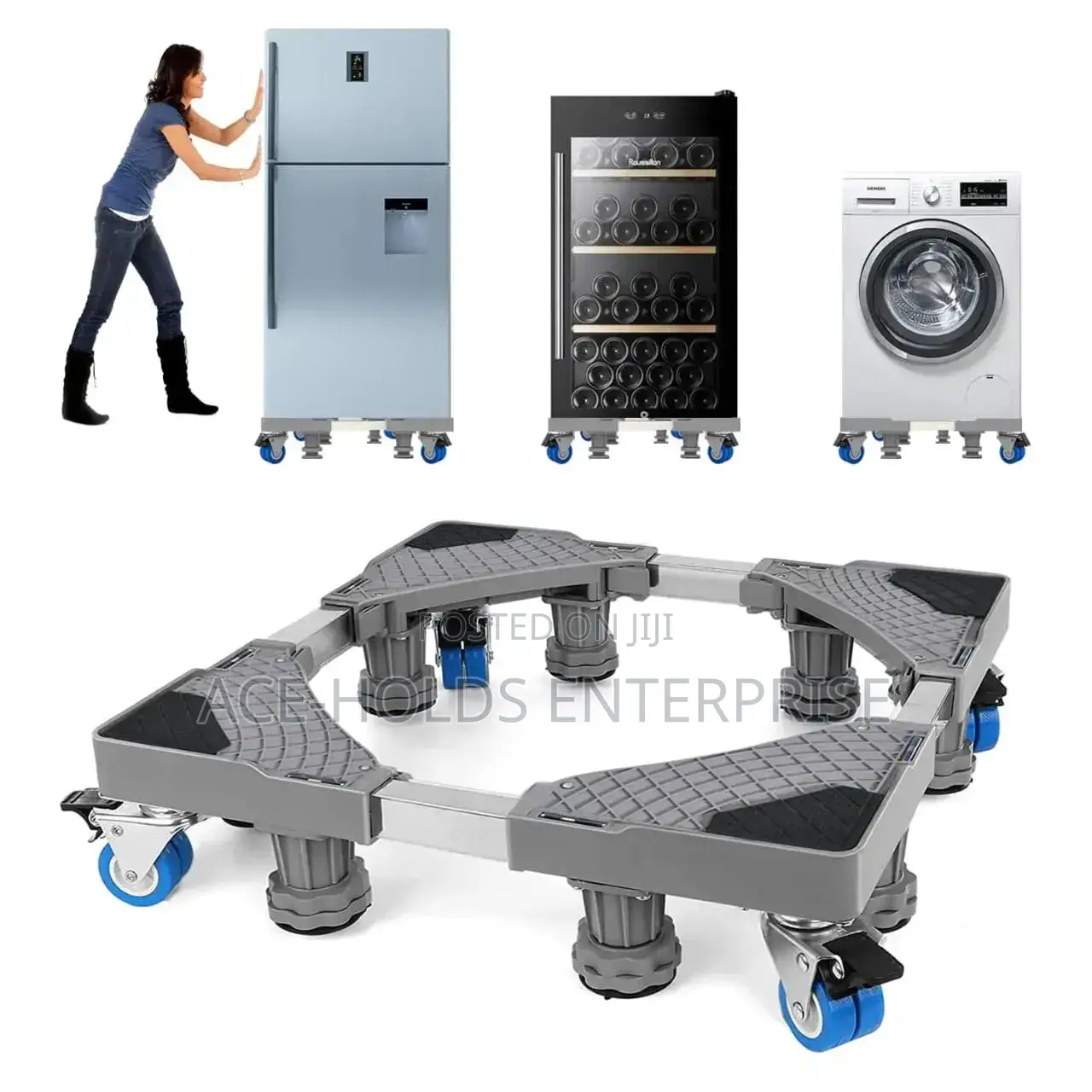 Heavy Duty More Sturdy Adjustable Fridge/ Washing Machine Base Stand