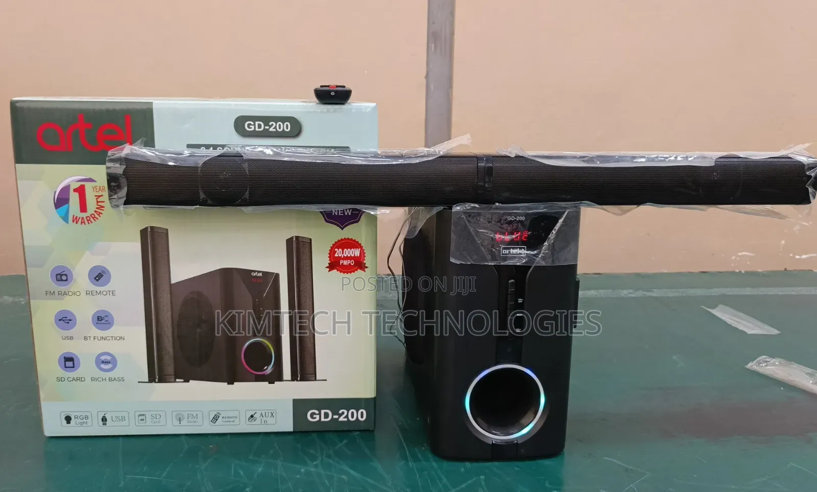 2.1ch Artel Sub Woofer System Bt/USB/Fm Tall Boy(Model of V527)