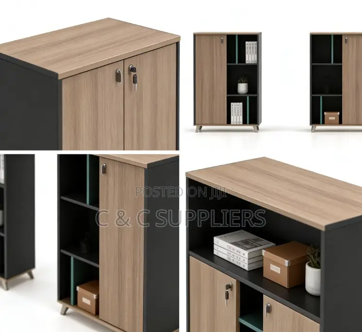 Wooden C C Credenza Office Cabinet.