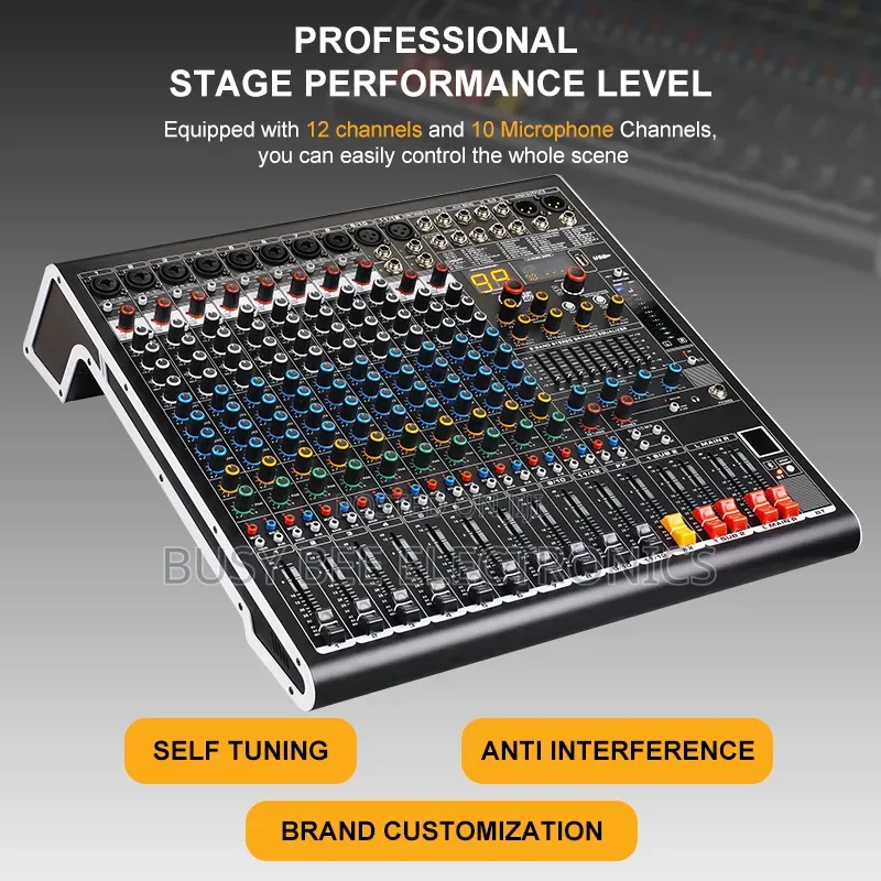 Professional 99 DSP Digital 12 Channel Powered Sound Studio Mixer