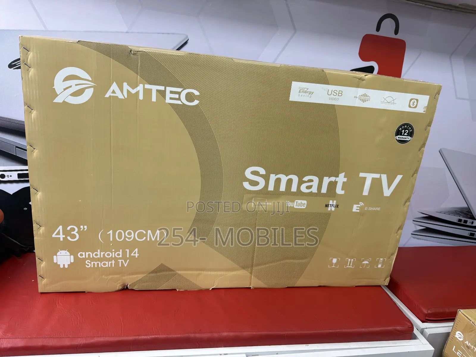 Amtec 43-Inch Smart Android Tv Full Hd Bluetooth, Netflix, Youtube