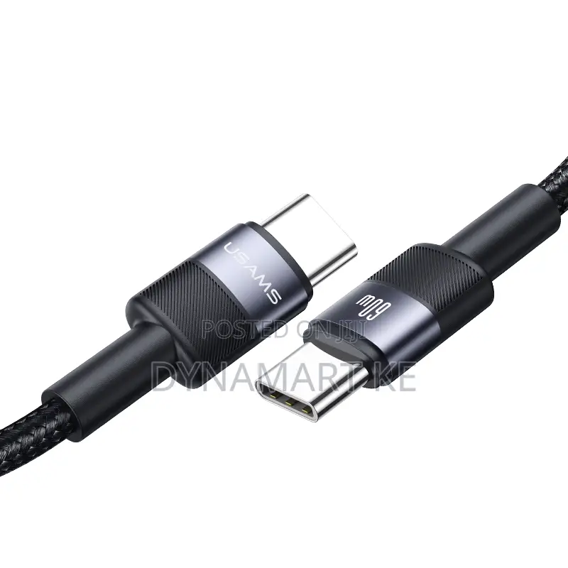Usams 60w 1.2m Aluminum Alloy Charging and Data Cable Type-C to Type-C