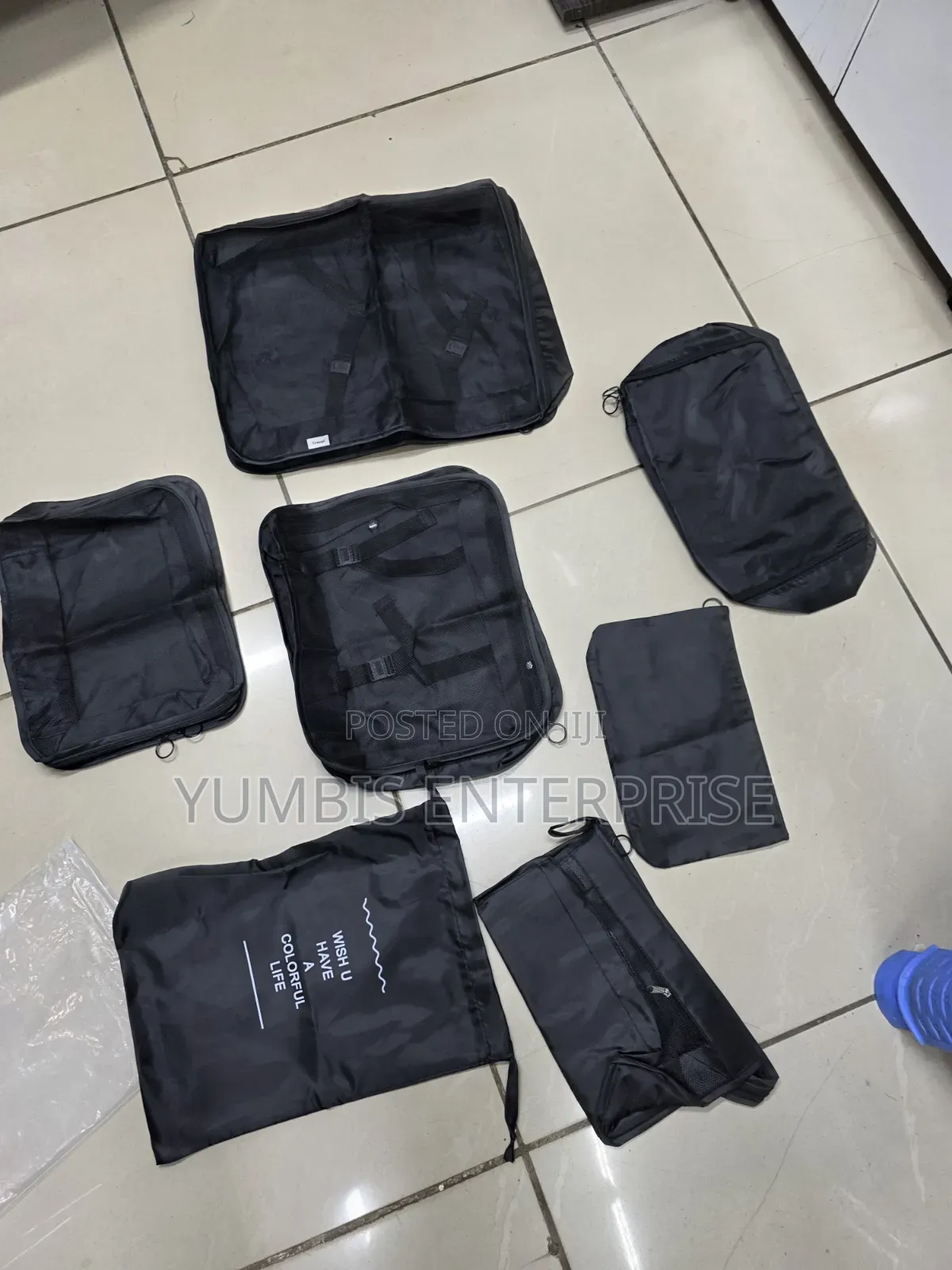 Black 7 In1 Suitcase Organisers at 1200