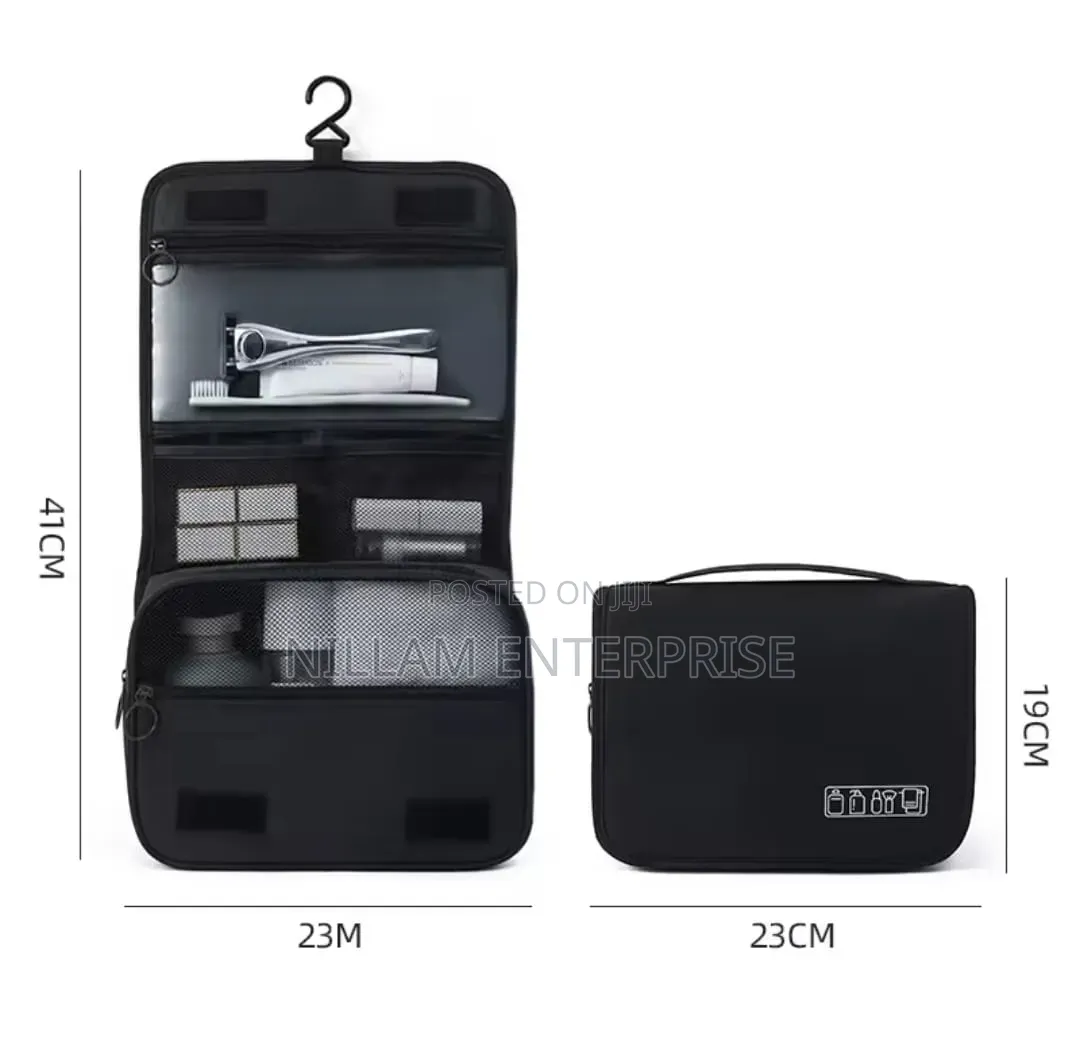 Portable Cosmetic Makeup Toiletry Bags With Hooks*