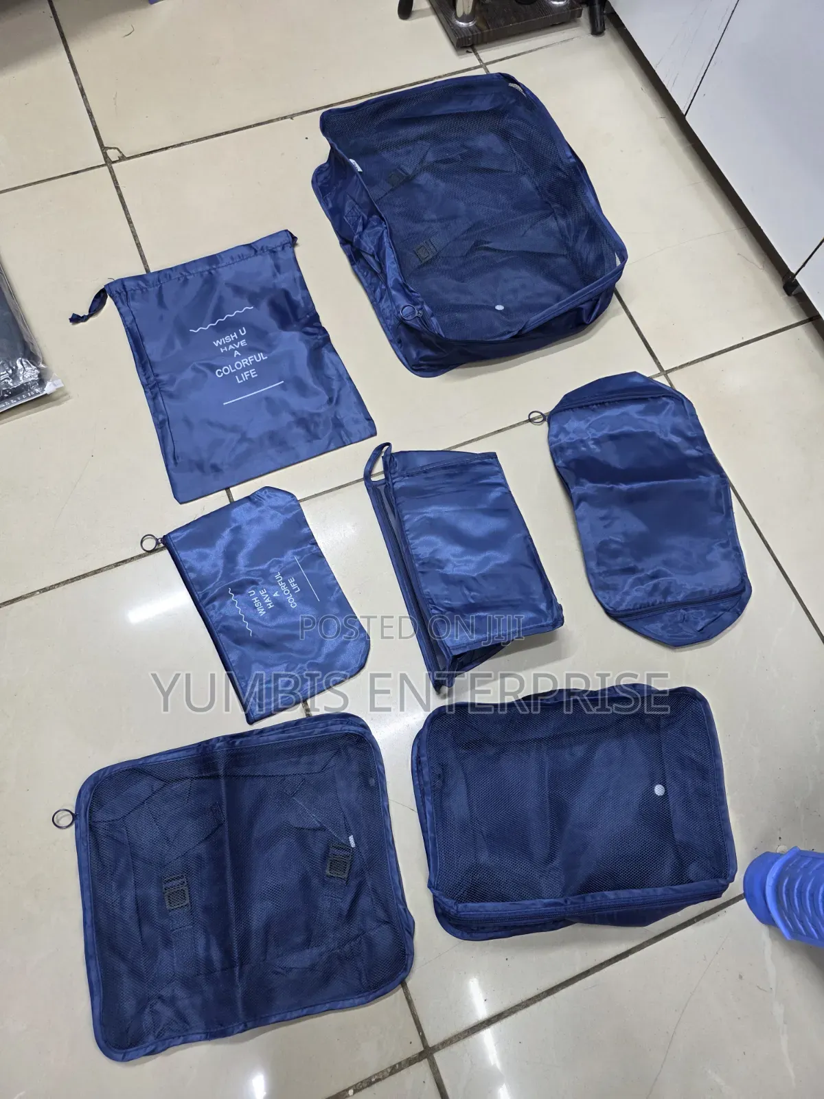 Navy Blue 7 in 1 Suitcase Organisers at 1200