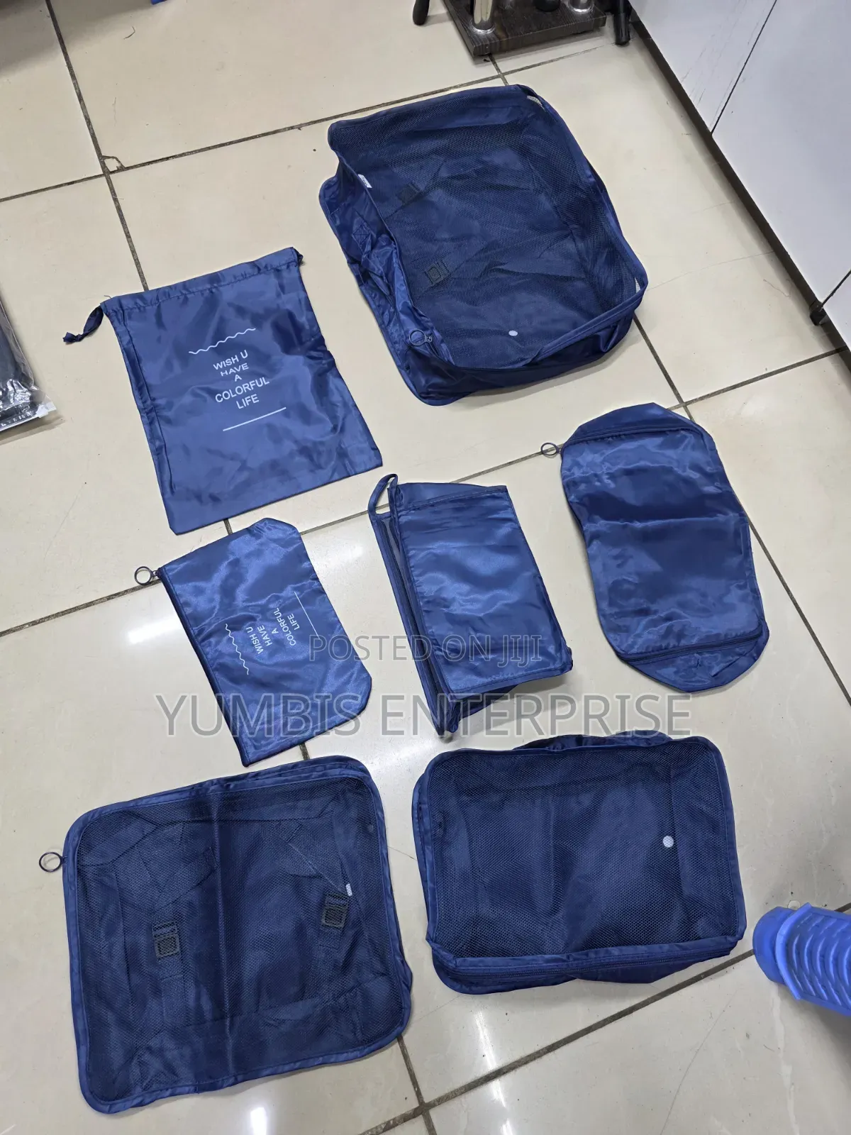Navy Blue 7 in 1 Suitcase Organisers at 1200