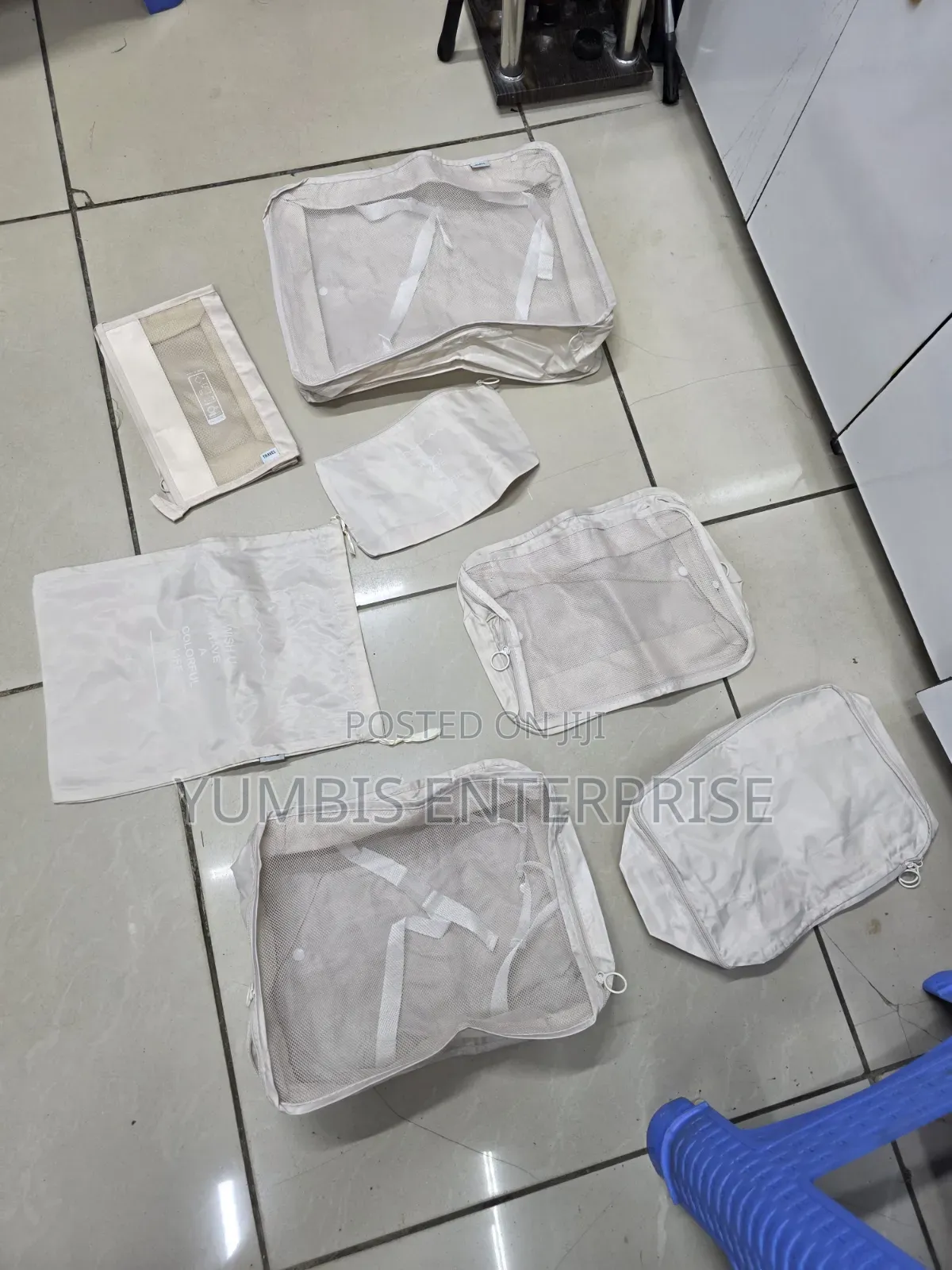 Cream White 7 In1 Suitcase Packing Organisers #1200