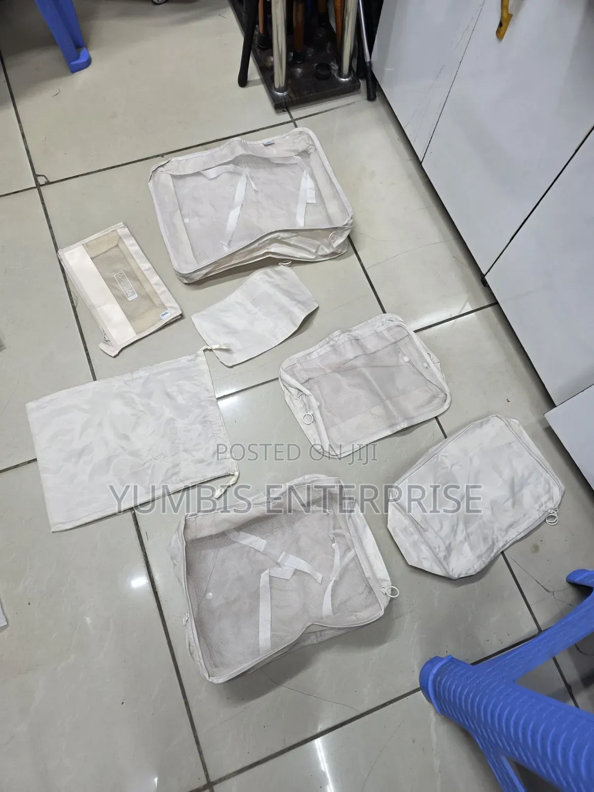 Cream White 7 In1 Suitcase Packing Organisers #1200