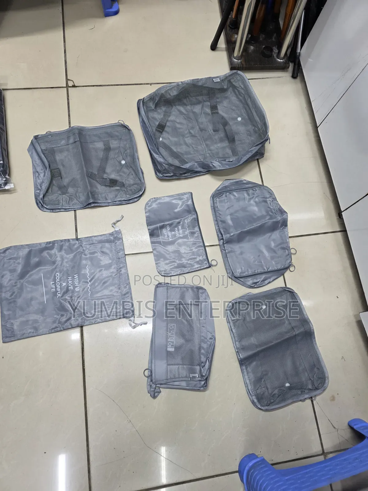 Grey 7 In1 Suitcase Organisers//Packing Cubes for Suitcase at 1200