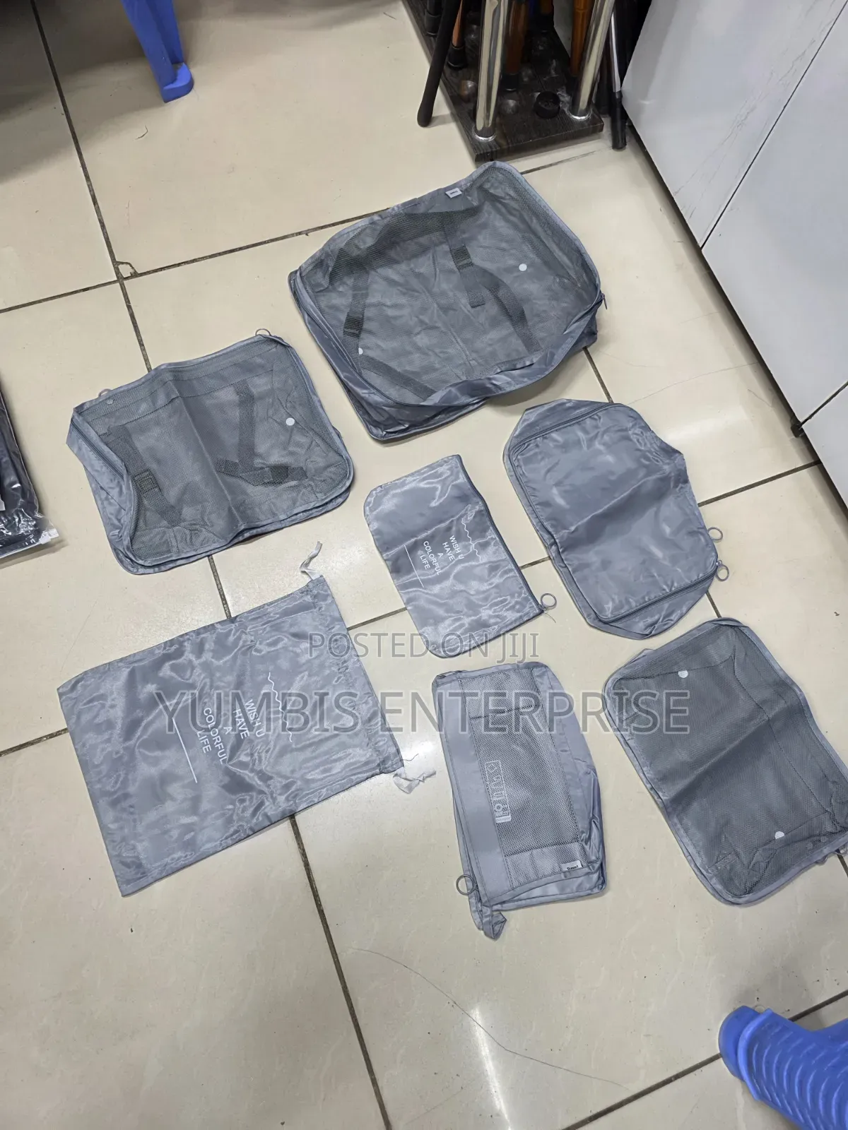 Grey 7 In1 Suitcase Organisers//Packing Cubes for Suitcase at 1200