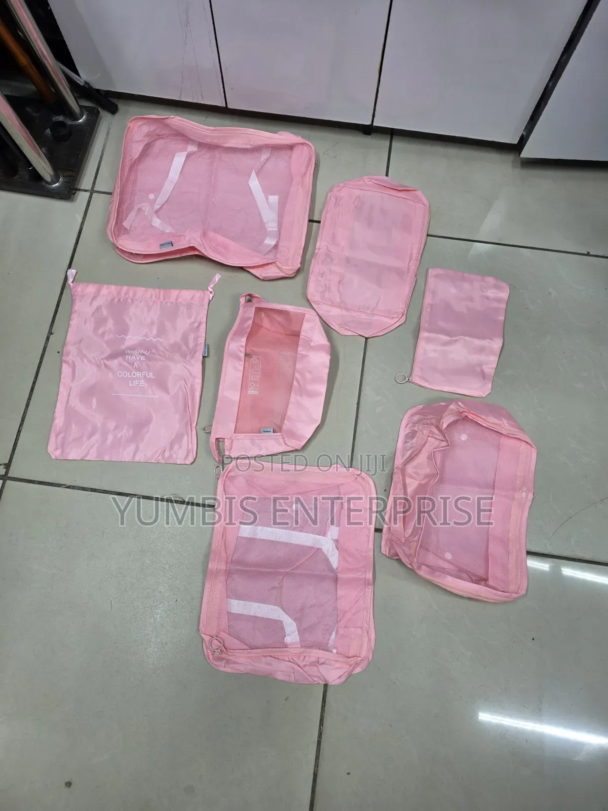 Pink 7 in 1 Suitcase Organisers at 1200