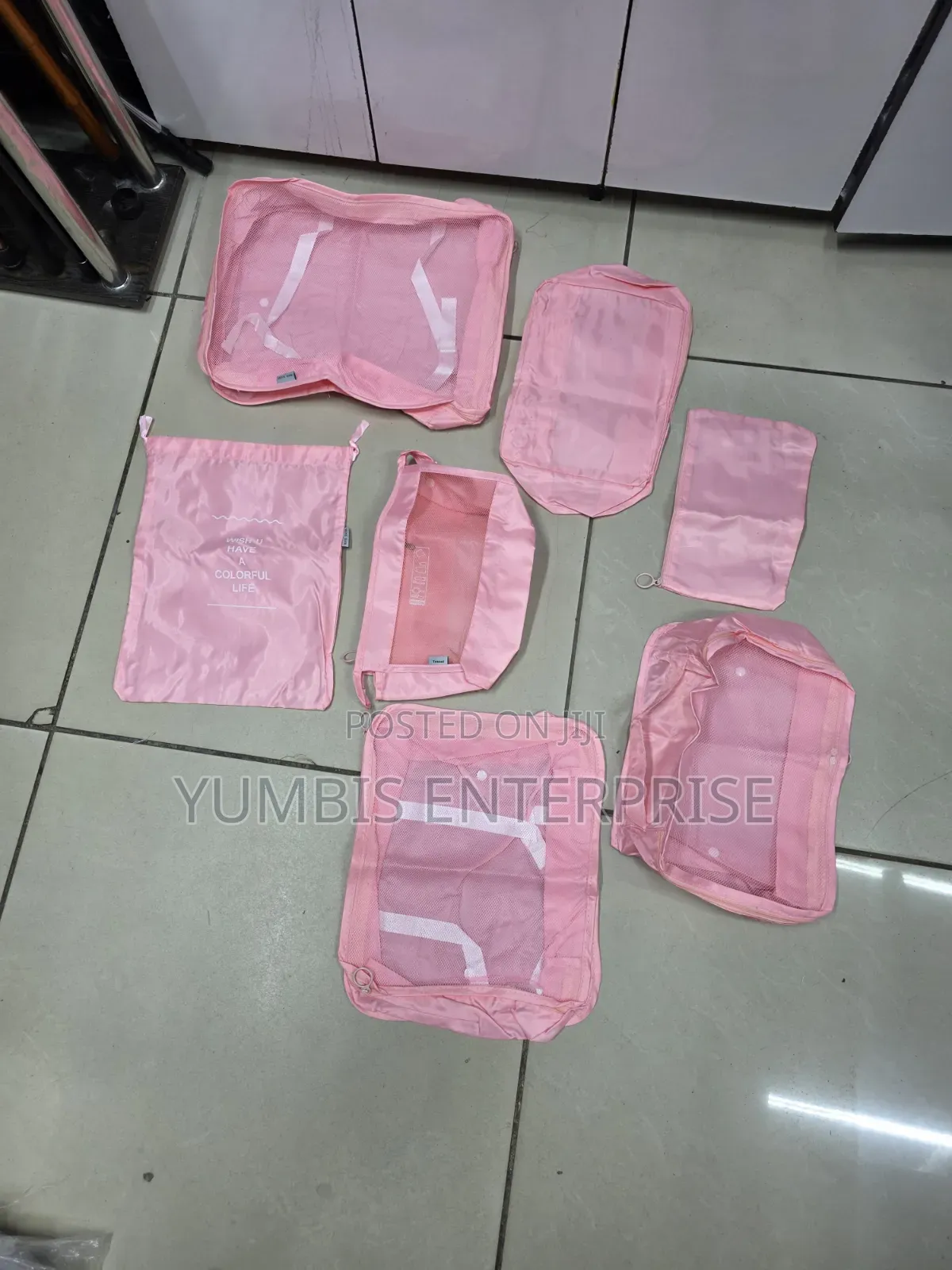 Pink 7 in 1 Suitcase Organisers at 1200