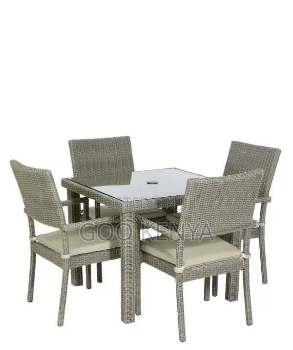Rattan Set; Heavy-Duty 4 Seater Woven Rattan Set