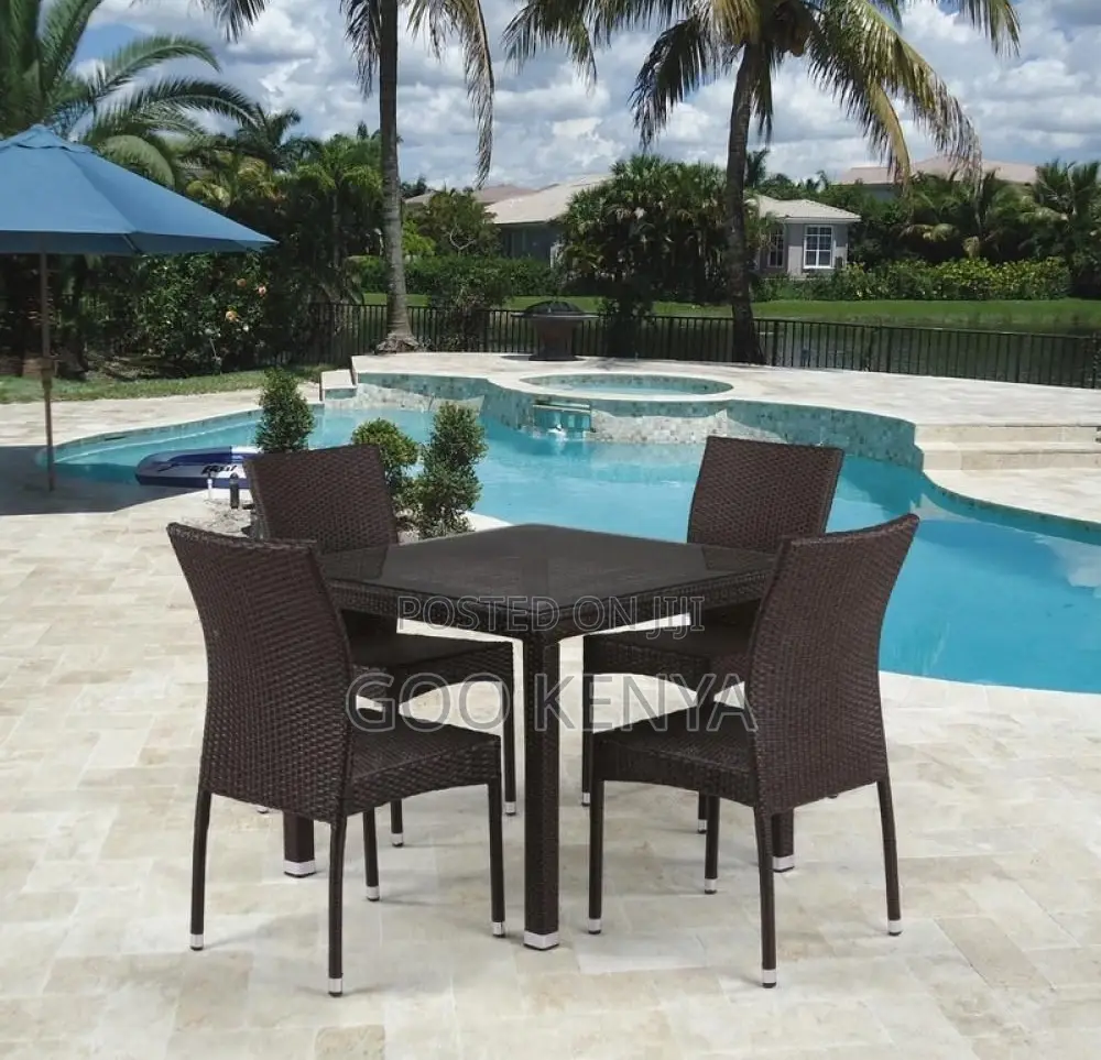 Rattan Set; Heavy-Duty 4 Seater Woven Rattan Set