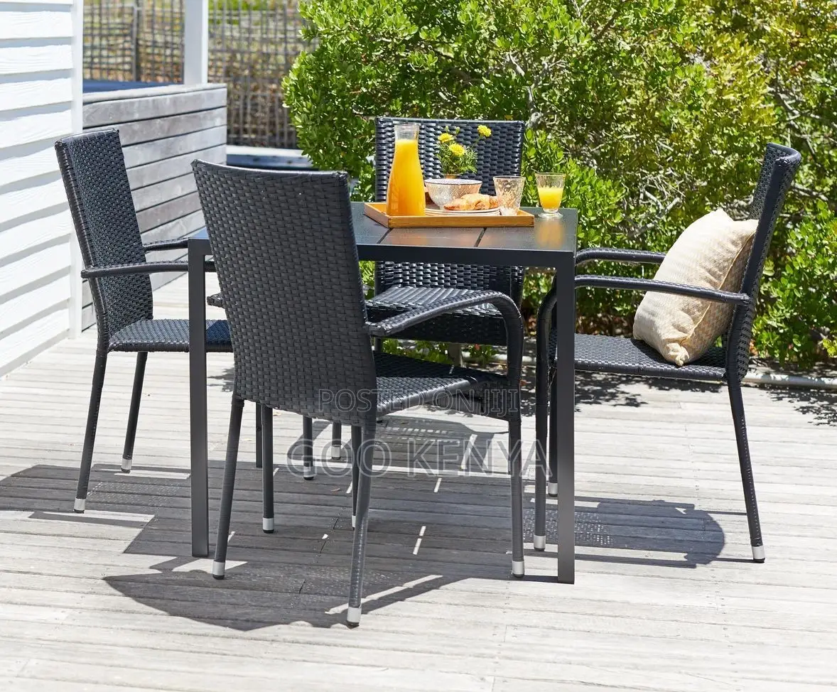 Rattan Set; Heavy-Duty 4 Seater Woven Rattan Set