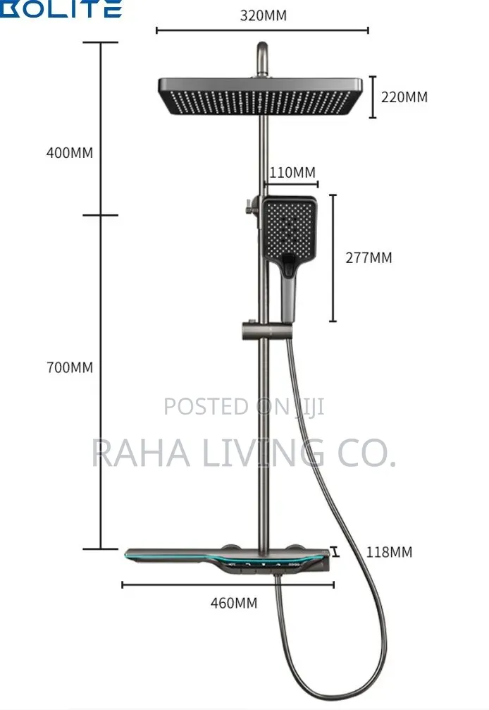 Premium Digital Thermostatic Shower System | Luxury Set